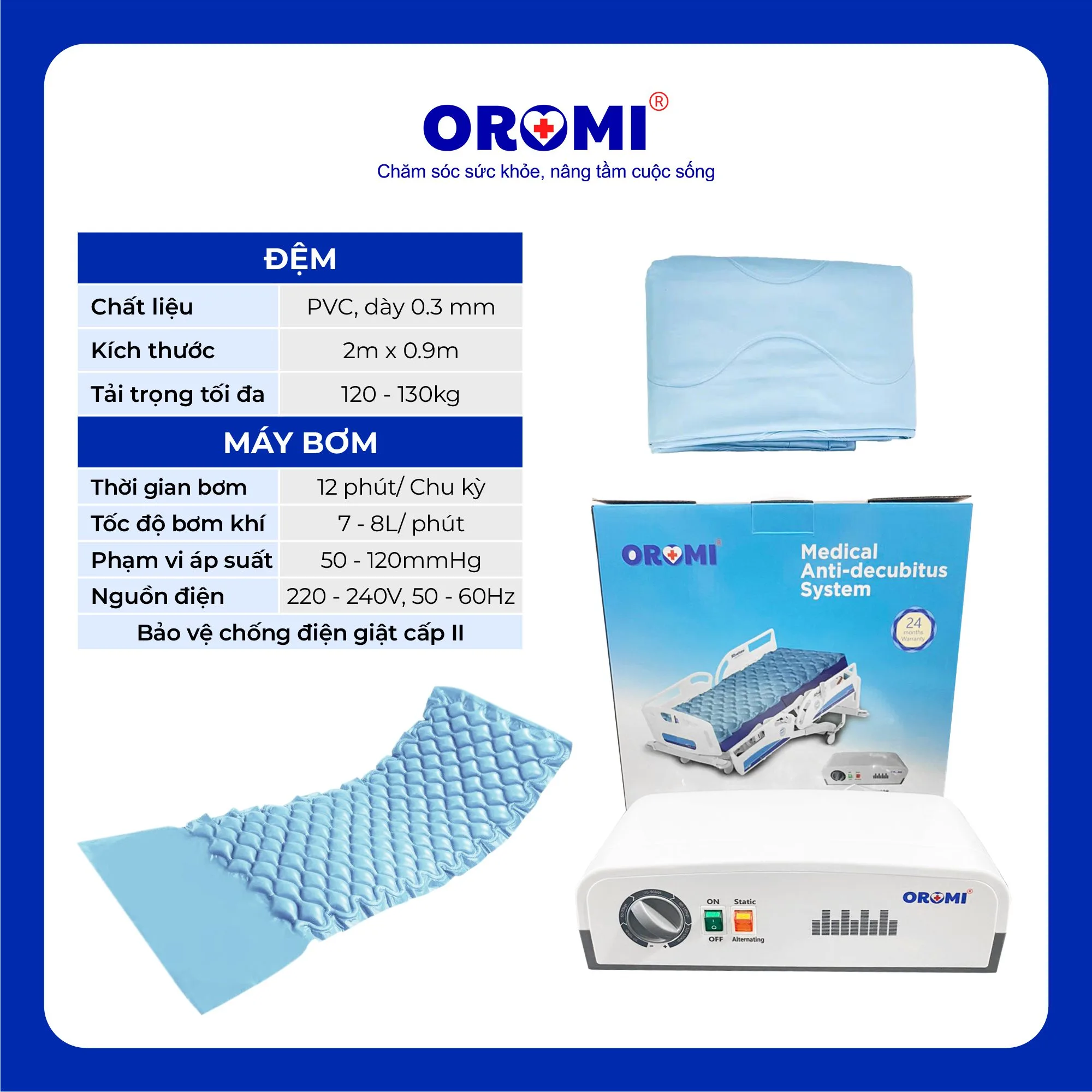 Đệm hơi chống loét OROMI HF608 - Ảnh 3