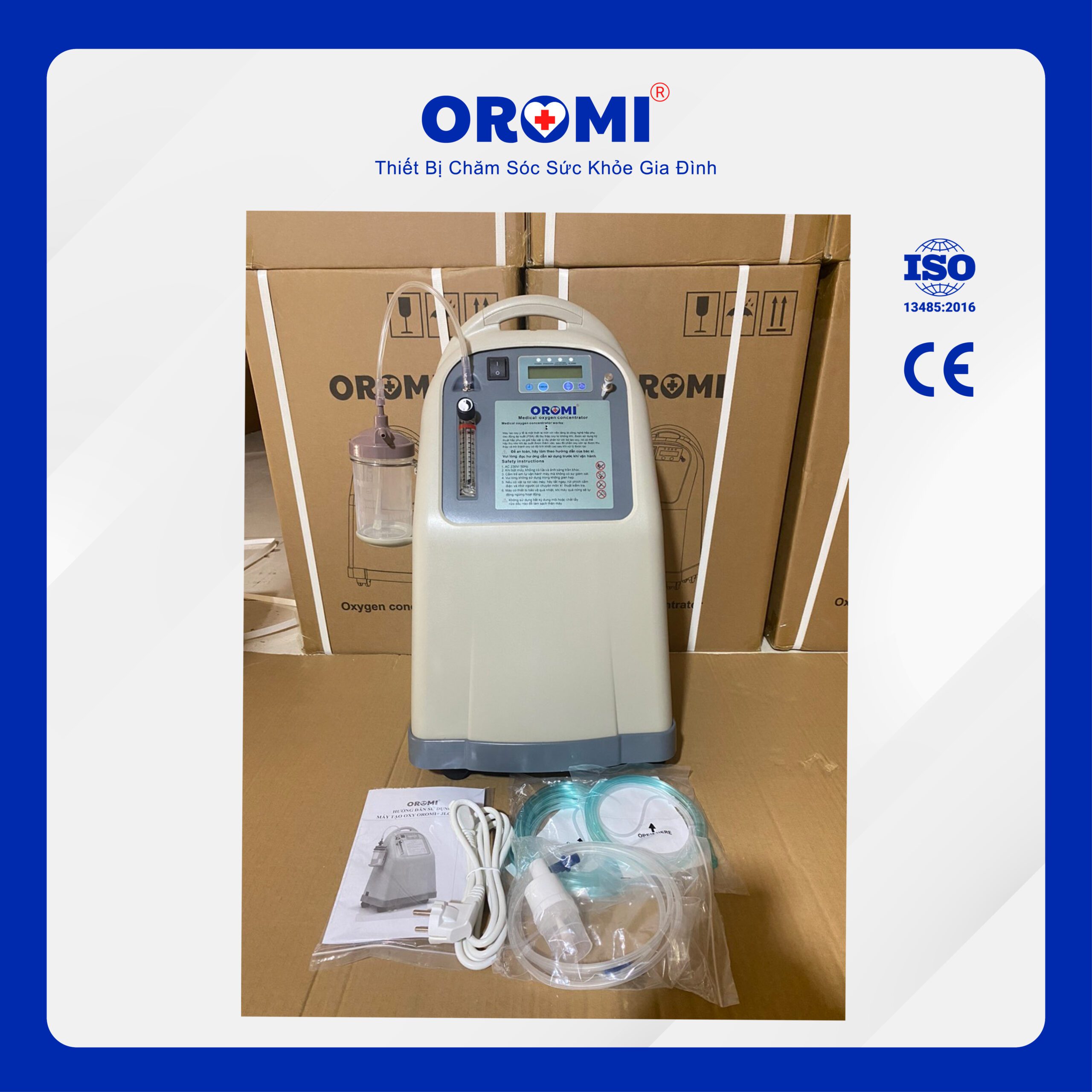Máy tạo Oxy tích hợp xông khí dung OROMI JLO-590Si - Ảnh 3