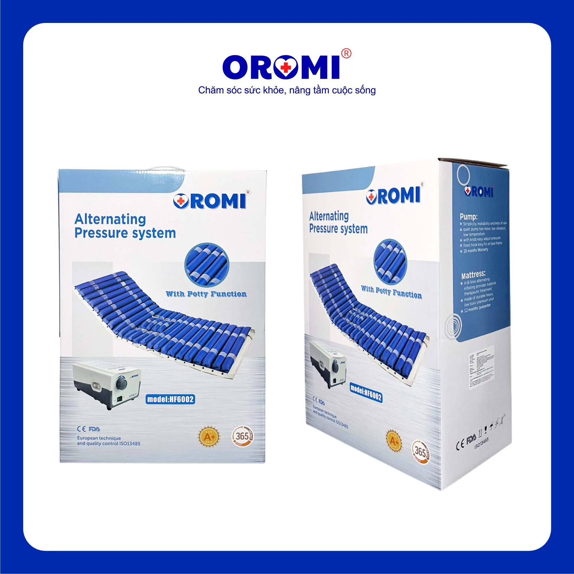 Đệm hơi chống loét OROMI HF6002, có lỗ đi vệ sinh