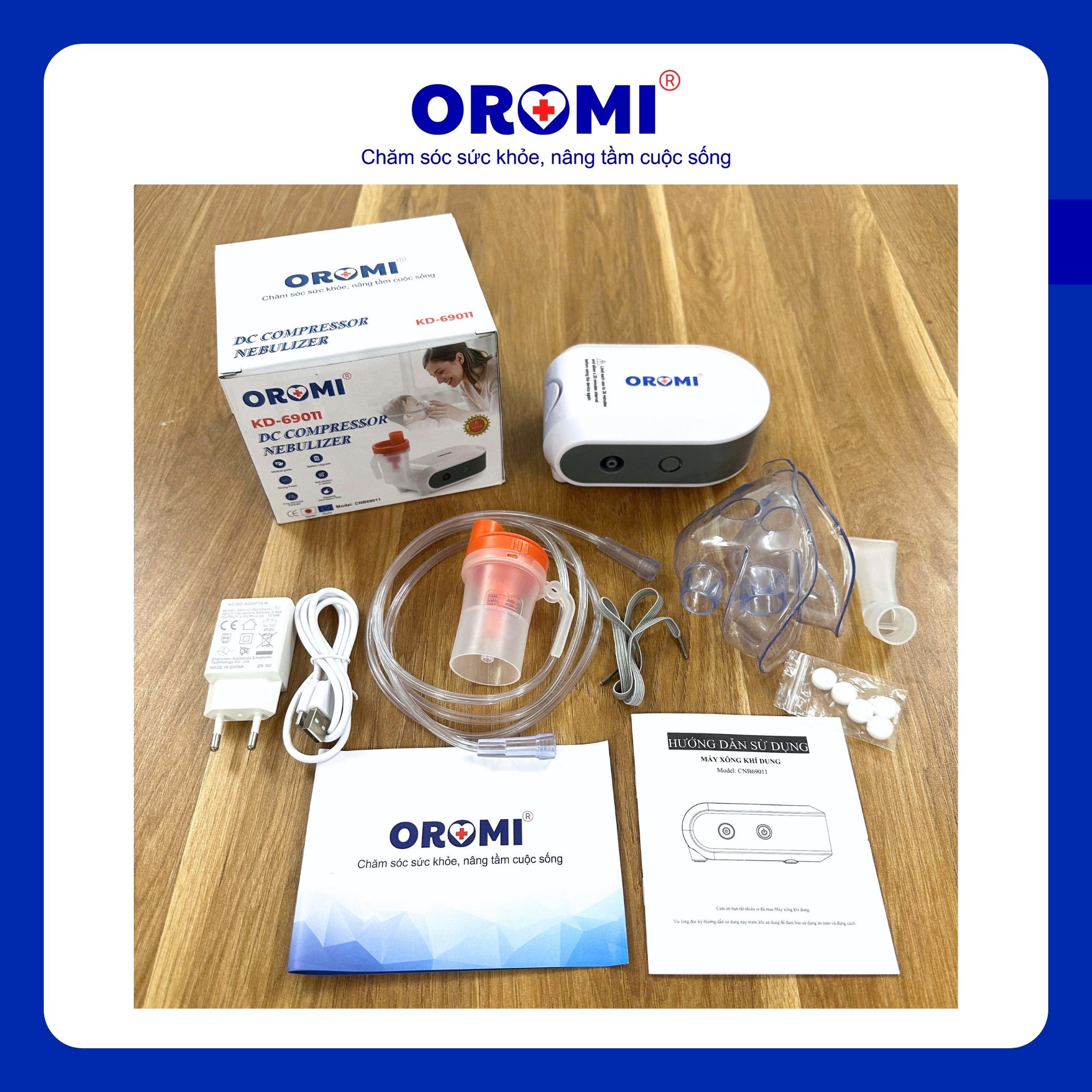 Máy xông khí dung mini OROMI KD-69011 tích hợp pin sạc - Ảnh 3