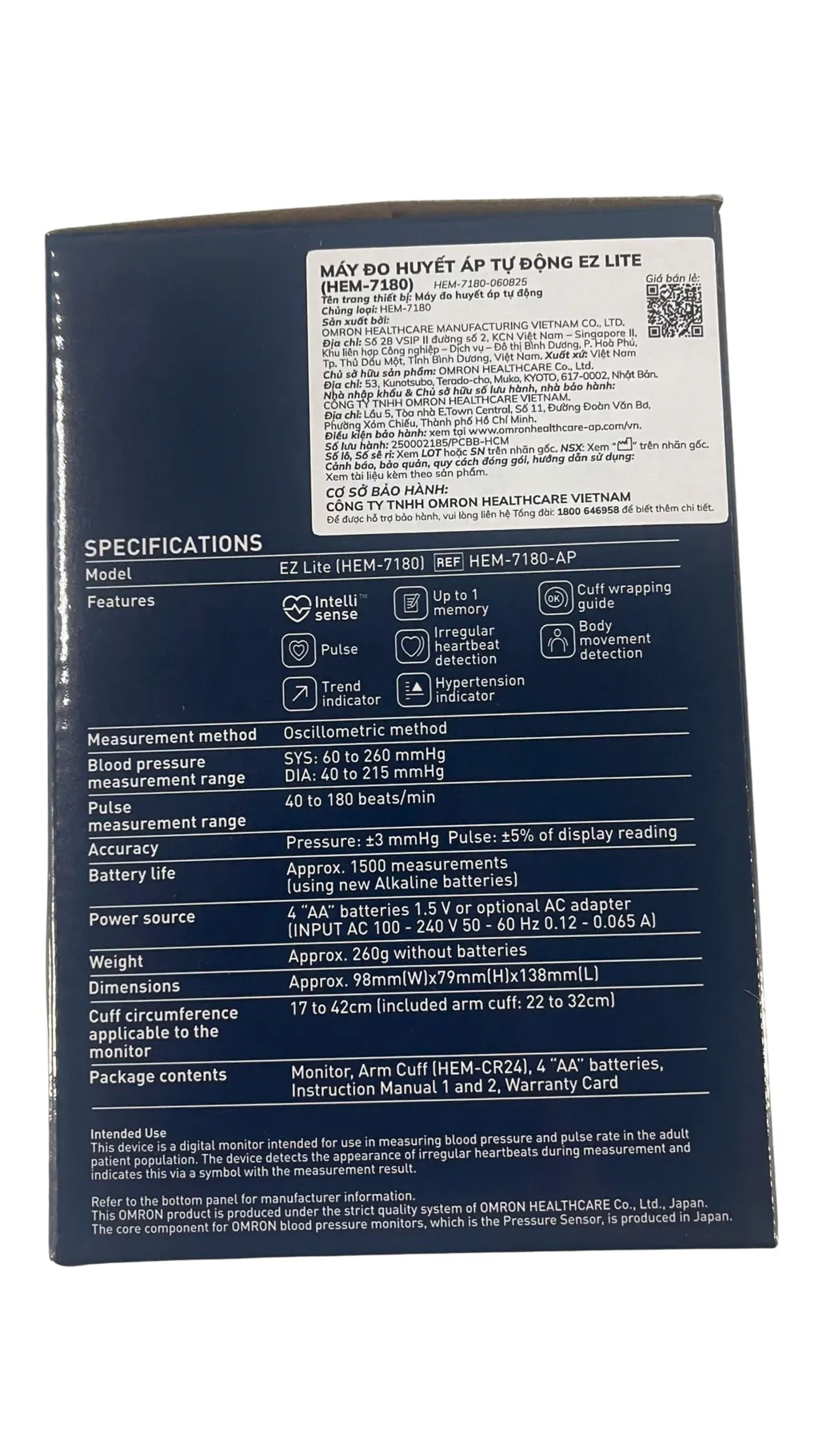 Máy đo huyết áp Omron HEM-7180 - Ảnh 3