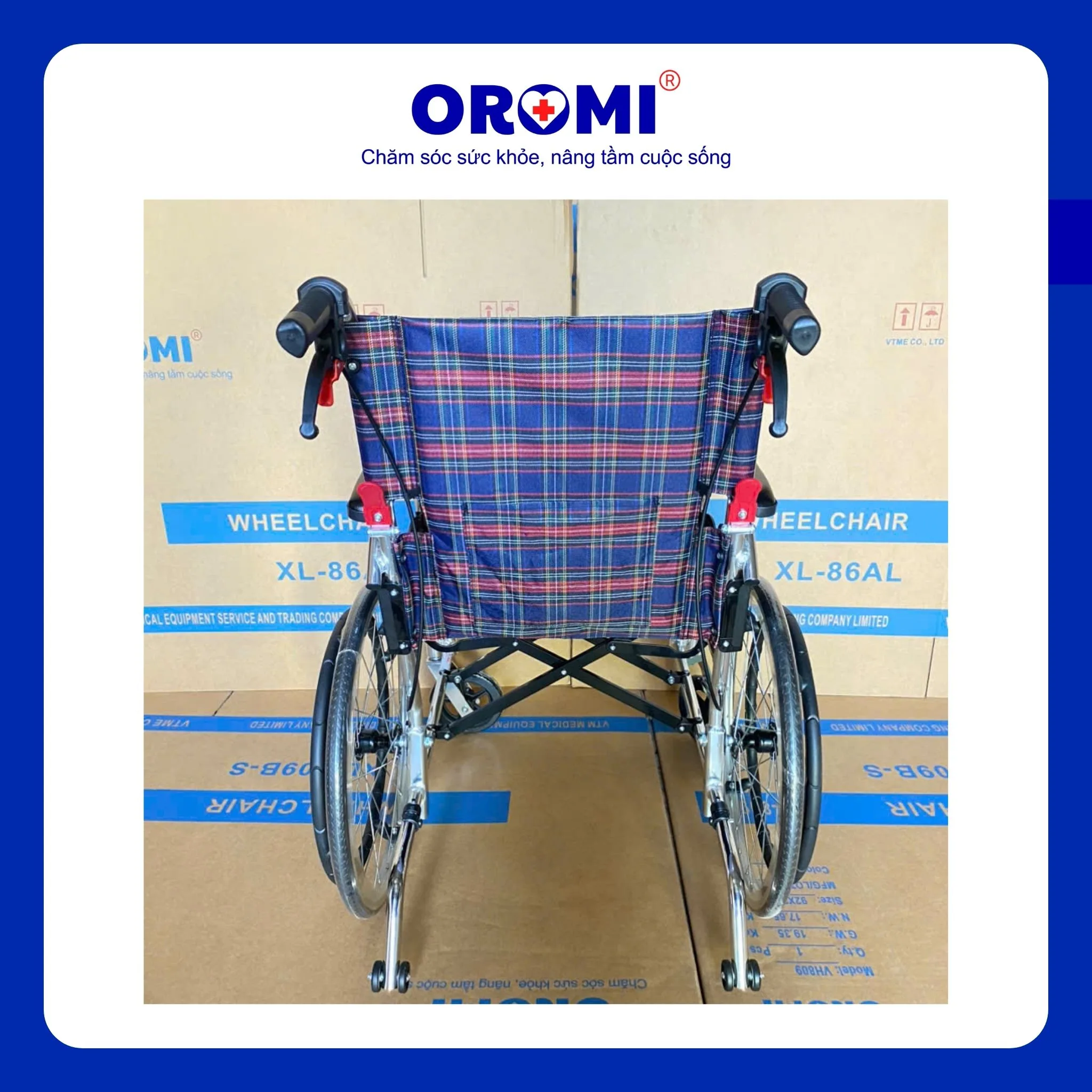 Xe lăn Oromi XL-86AL (hợp kim nhôm) - Ảnh 3