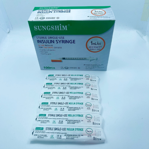 Bơm tiêm tiểu đường Insulin Sungshim Hàn Quốc ( 0,5ml; 1ml) - Ảnh 4