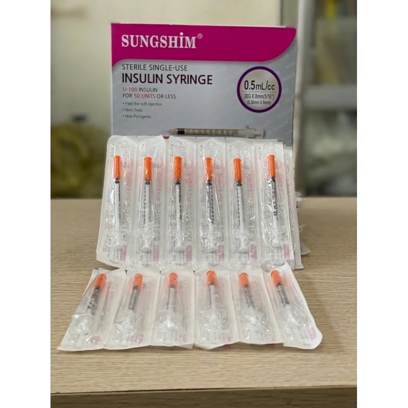Bơm tiêm tiểu đường Insulin Sungshim Hàn Quốc ( 0,5ml; 1ml) - Ảnh 6