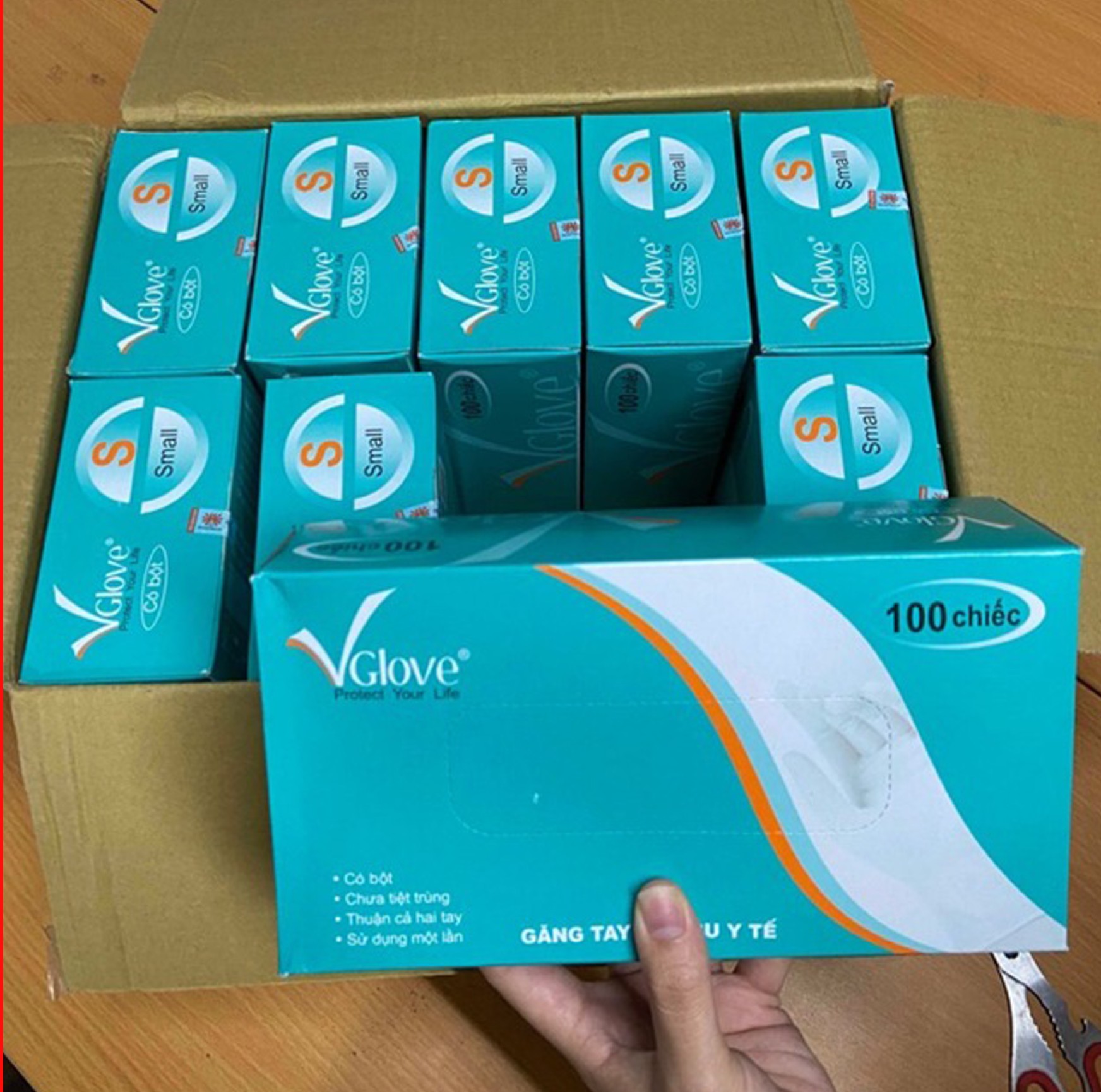 Găng tay y tế có bột VGlove - Ảnh 2
