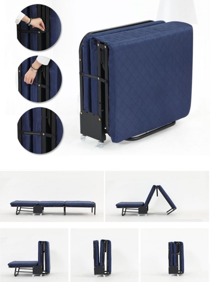 Giường gấp 3 khúc có đệm - Ảnh 3