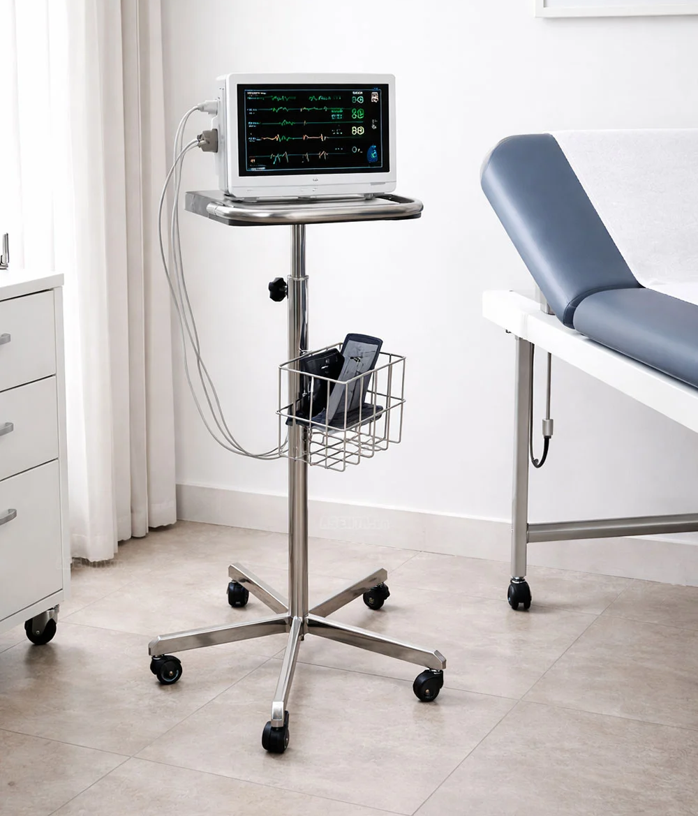 Xe đẩy máy điện tim ( xe đẩy monitor)