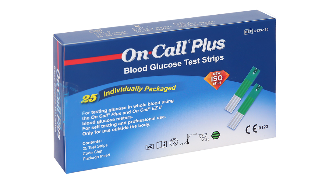 Que thử đường huyết Oncall Plus (hộp 25 que) - Ảnh 2