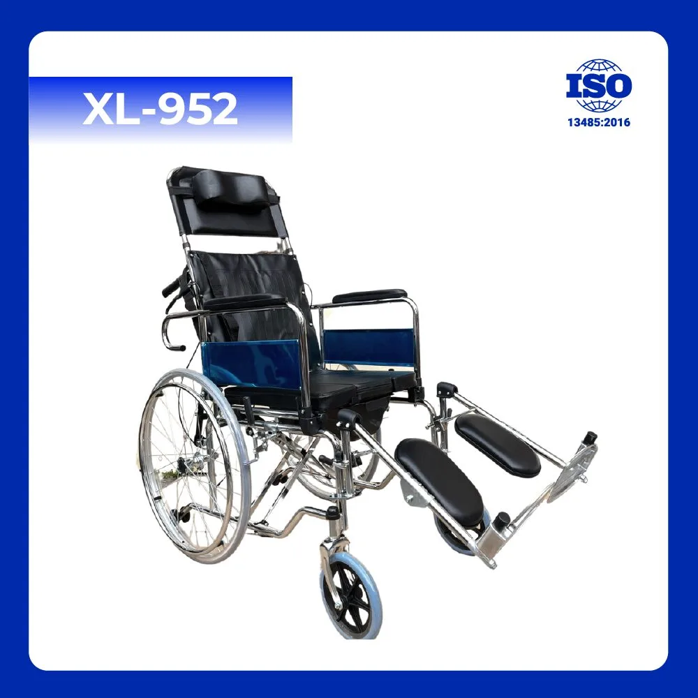 Xe lăn OROMI XL-952 ngả lưng 90° thành giường, có bô