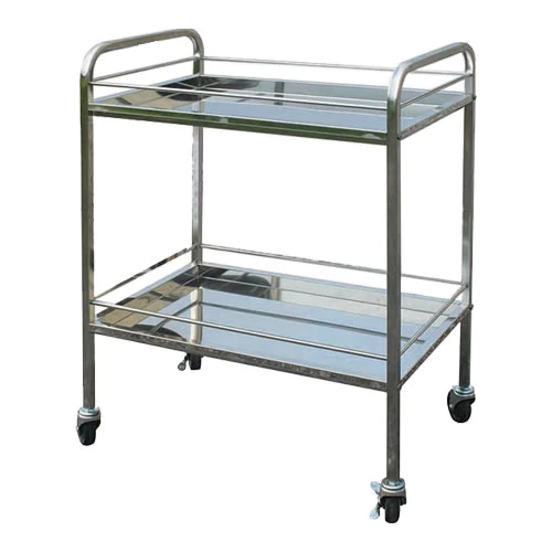 Xe tiêm inox 2 tầng (Xe đẩy 2 tầng) - Ảnh 2